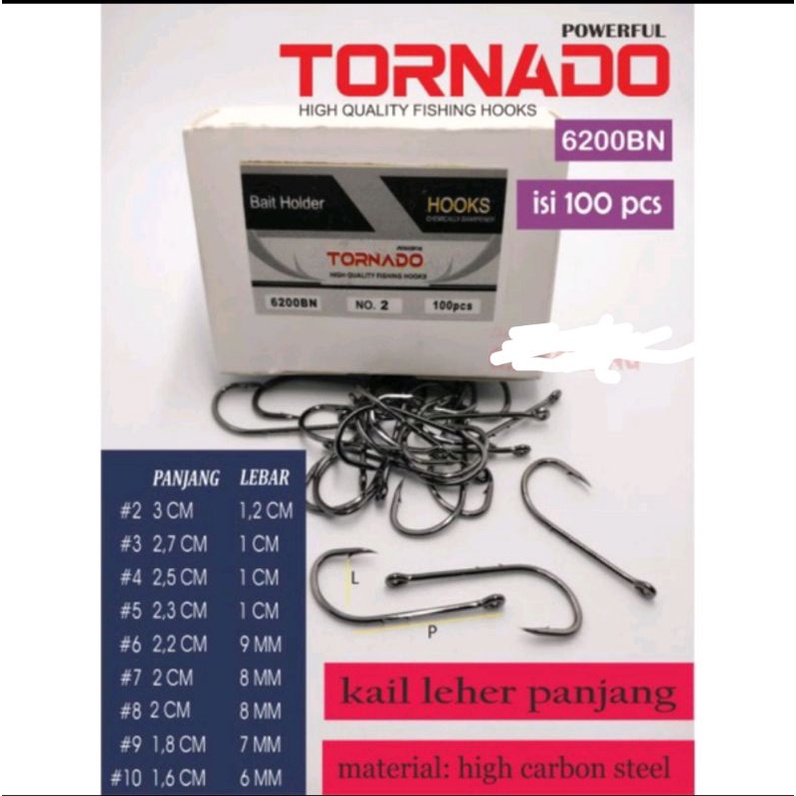 kail tornado kotak 6200bn isi 100