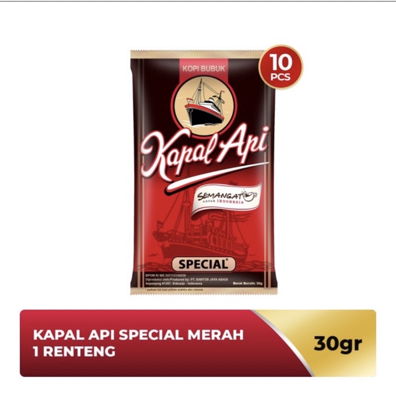 

Kopi Kapal Api Special Merah tanpa gula 30 gr per 1 pcs