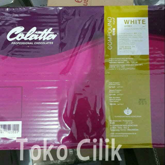 

Coklat/blok/compound/choco/collata/white/putih/bahan/dasar/praline/kue