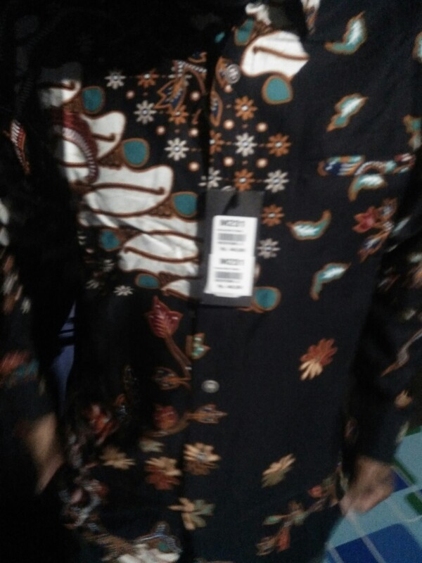 M231 Kemeja Pria Batik Panjang Hijau 1509b