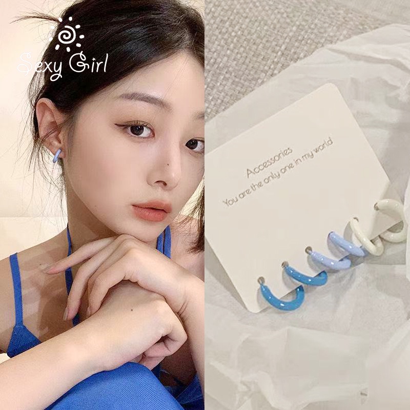 2021 New Fashion Earrings Female Summer Simple Earring High Sense Earring Korea Sexy Girl Jewelry