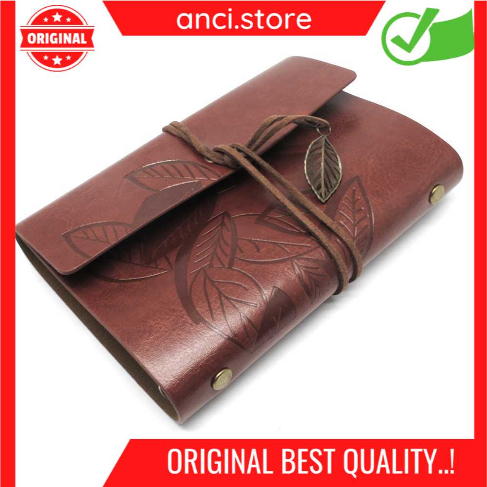 

Buku Catatan Binder Kulit Retro Leaf Kertas A5