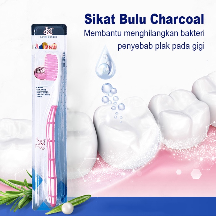 Sikat Gigi Soft Medium Bulu Halus Charcoal Toothbrush Anti Rontok Anti Iritasi Terbaru Perlengkapan Mandi Perawatan Mulut Import - YS-2 - 88_Blanket Store