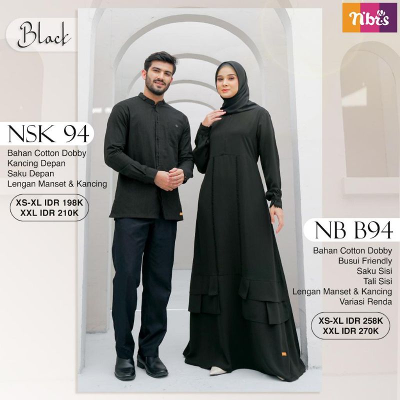 Gamis Hitam Nibras NB B94, Koko Hitam Nibras NSK 94