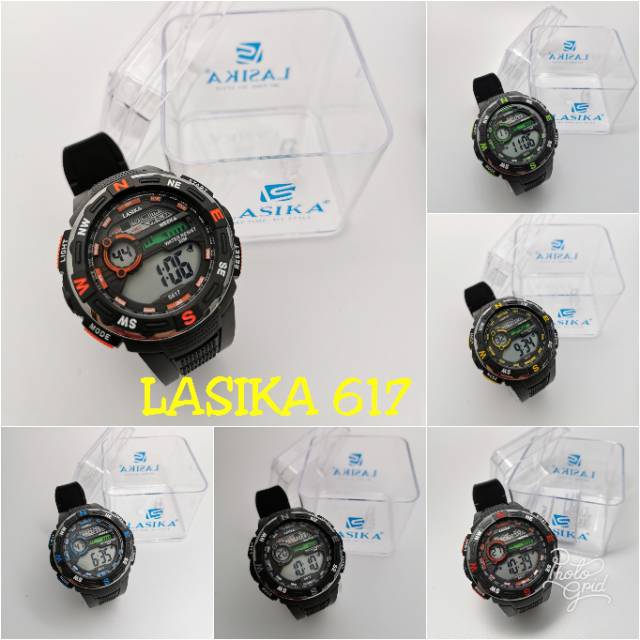 Jam tangan digital Pria Sporty water Resist Lasika 617