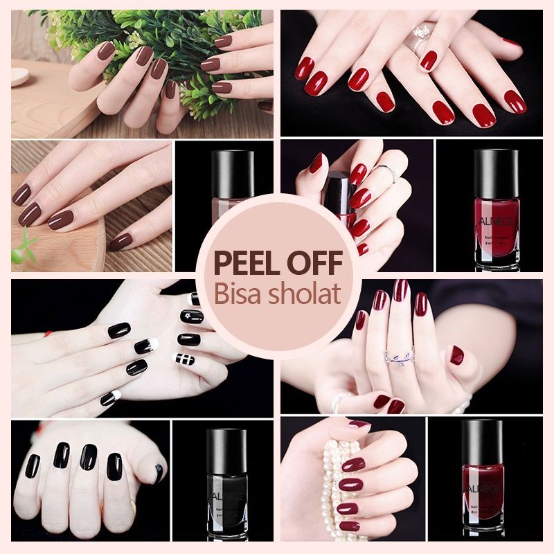 KUTEK ALNECE 40 WARNA / kutek peel off kutek / cat kuku halal muslimah Gel Nail polish