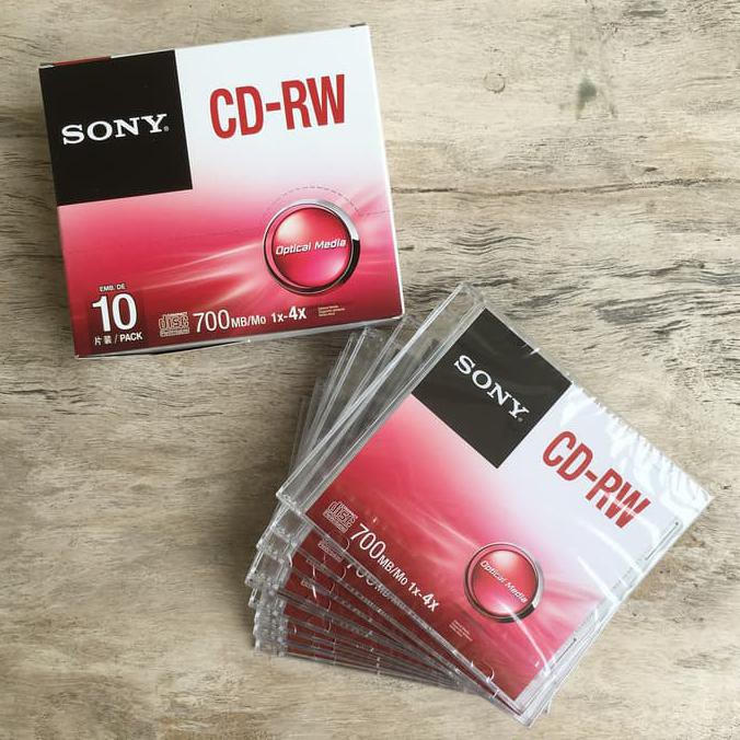 (Jual Satuan) CD-RW Sony Single Pack 700MB Slim Case