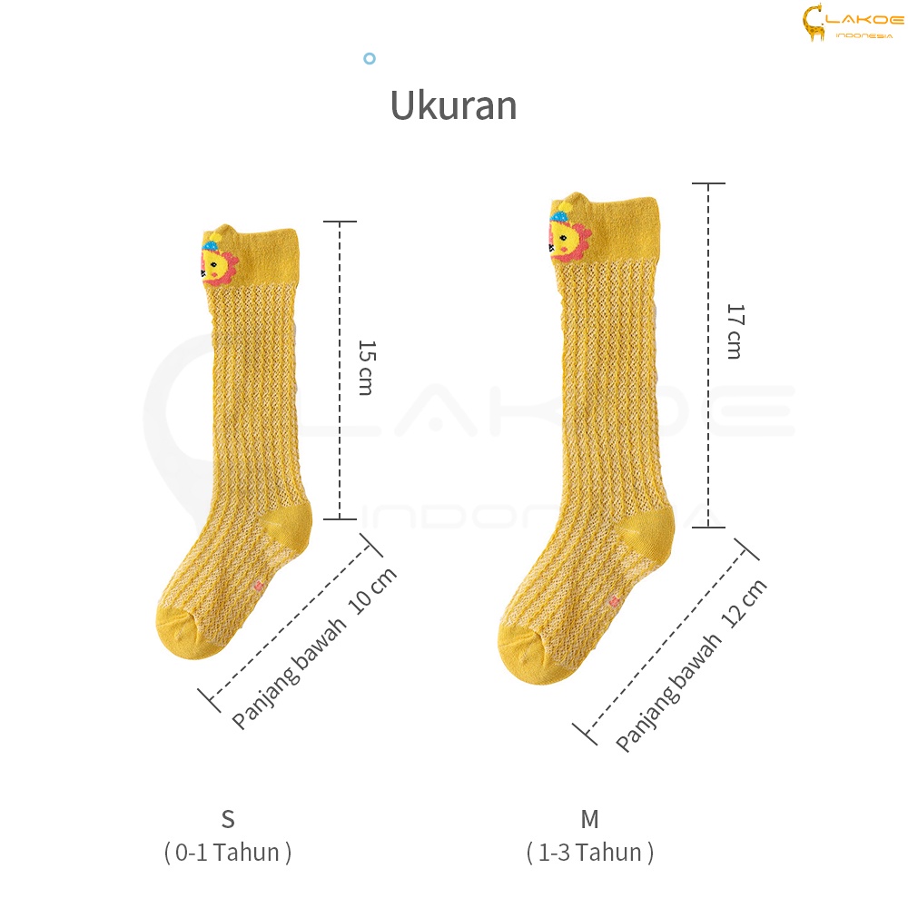 LAKOE kaos kaki anak bayi panjang 0-3 tahun Karakter Lucu Hewan