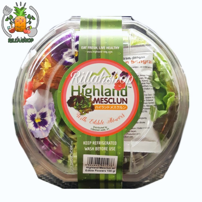 

Daun Salad Highland Masclun With Edible Flowers Pack