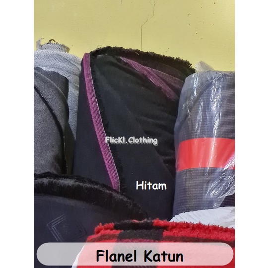 Bahan Kain Flanel Polos Katun Impor Kemeja Flanel