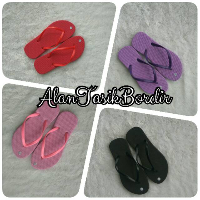 Alantasik - Sandal jepit polos / sandal wudhu / sendal wanita / basic heels / spon murah RS