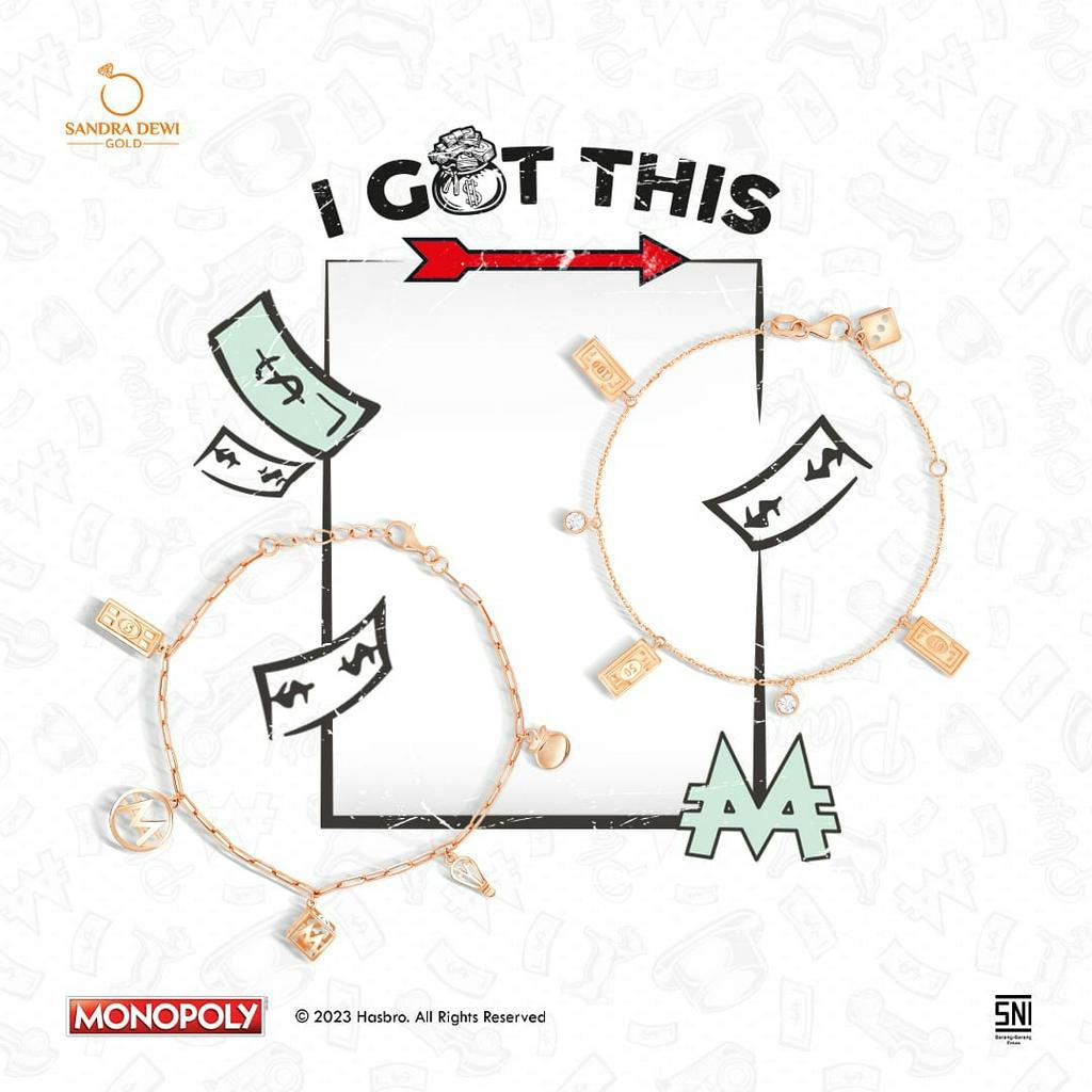 Gelang Sandra Dewi Gold Monopolly Collections BC210481