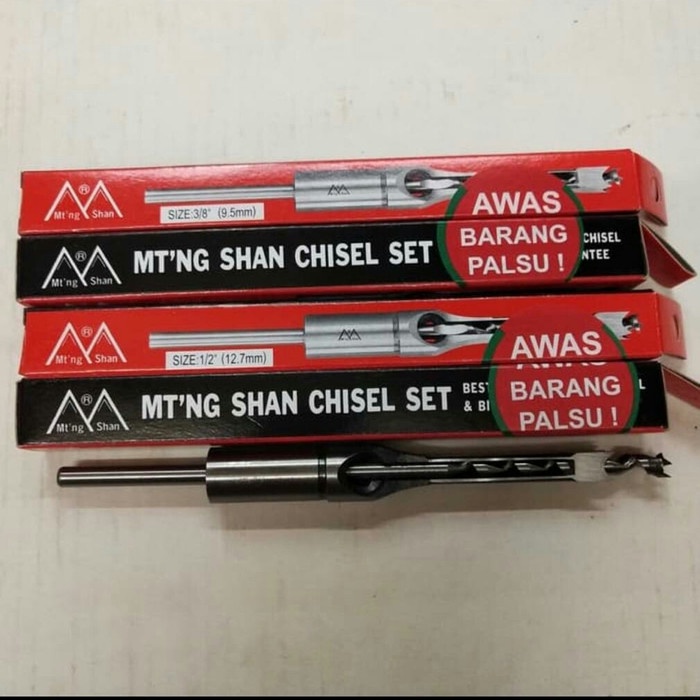 

UKIR-ALAT- CHISEL BIT MING SAN 3/8DAN 1/2 PISAU BOBOK KAYU - UKURAN 1/2 -ALAT-UKIR.