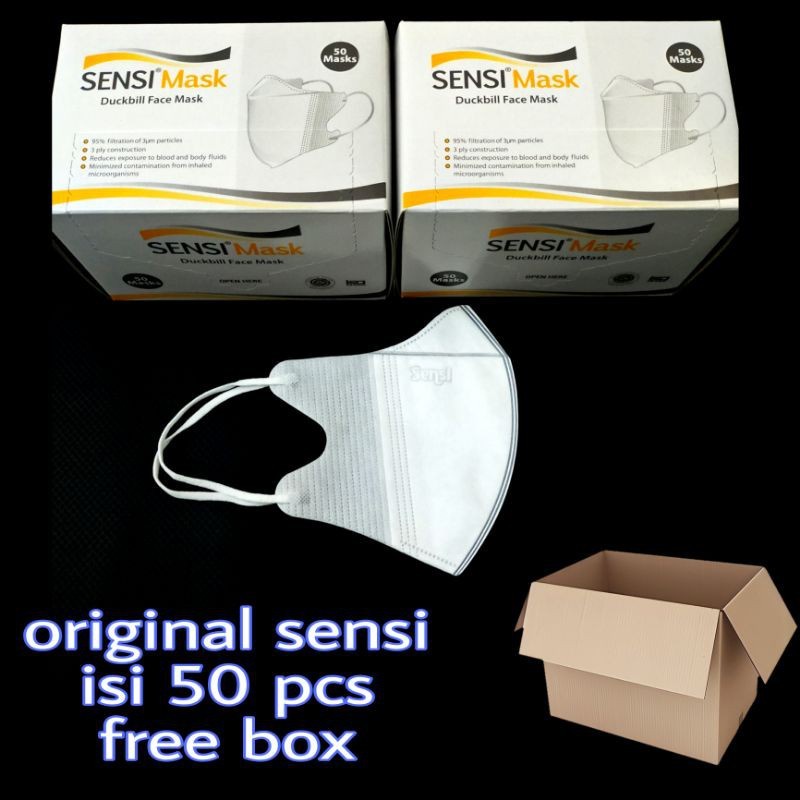 Sensi Mask Duckbill 3-ply 50's Earloop (DIJAMIN ASLI)