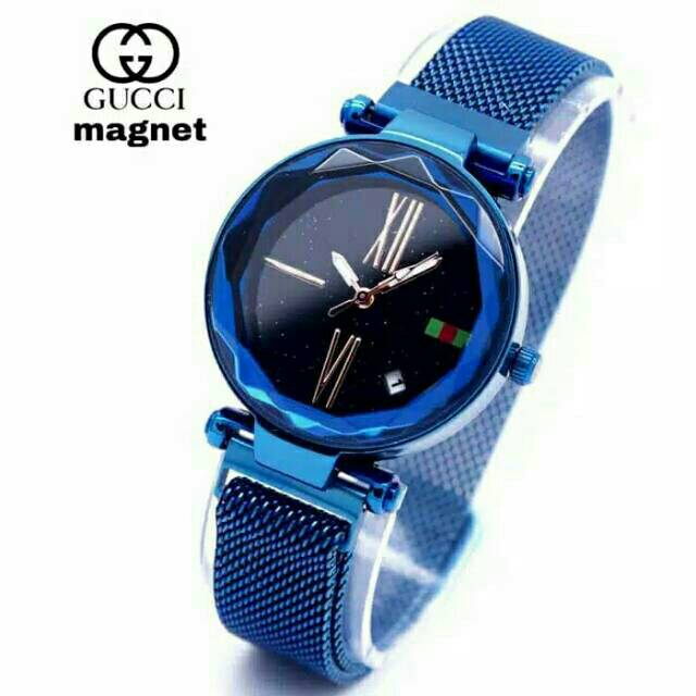 Jam Tangan ROMAWI Magnet Jam Tangan Wanita Tanggal Aktif Ready 4 Warna GU123