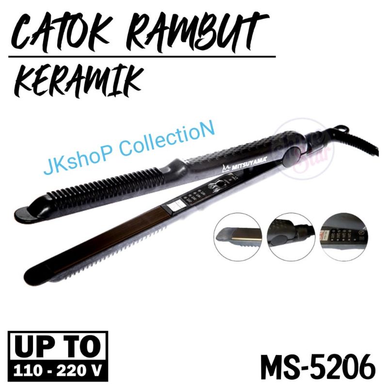 Catok Rambut 2IN1 MITSUYAMA / MS- 5206 / Catok Lurus dan Curly