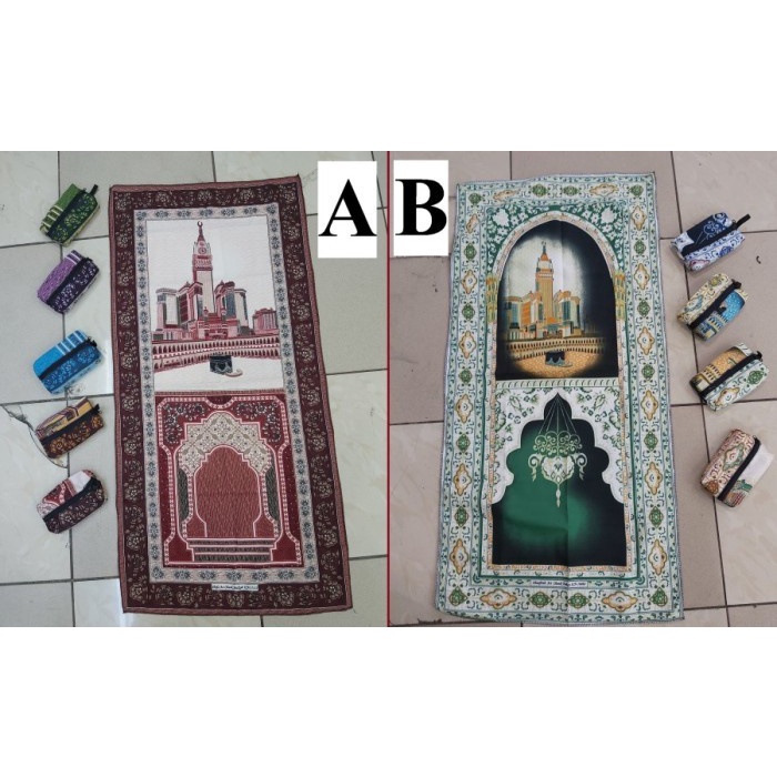 sajadah serut sajadah traveling pouch oleh oleh haji souvenir