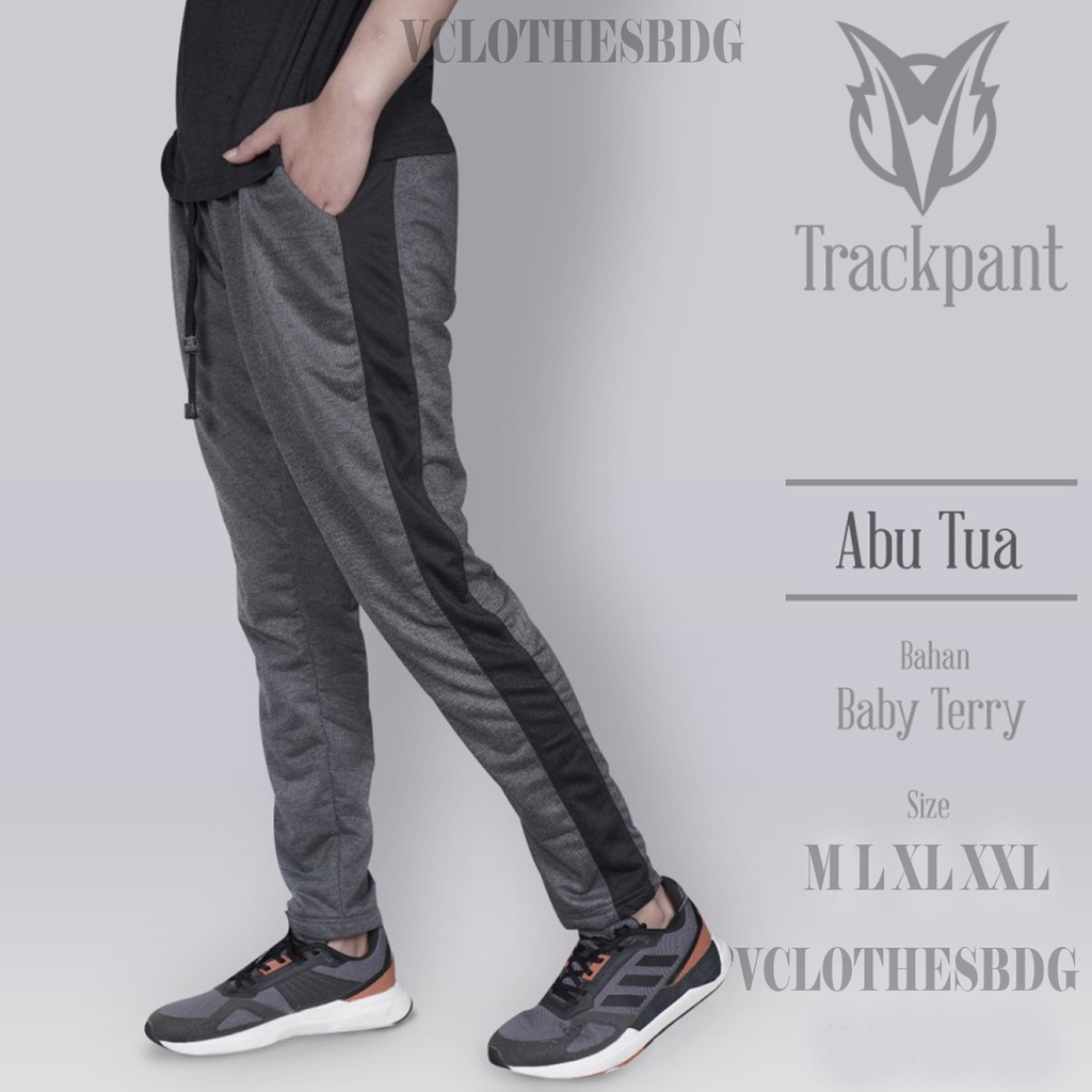 Celana Joger Pria Surfing Distro Premium Training Jogger Trackpant Sweat Azh Panjang PGO-ABU TUA-HITAM [TRKP]
