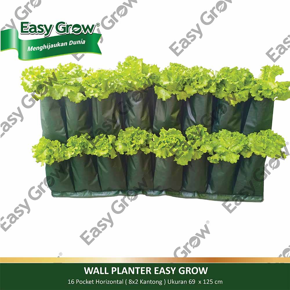 Easy Grow Wall Planter 16 Kantong (2 x 8 Kantong Horizontal)