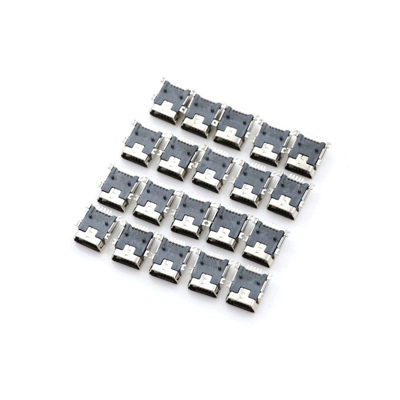 20Pcs Konverter Mini USB Type B Female Port 5-Pin 180 Derajat SMD SMT PCB Jack