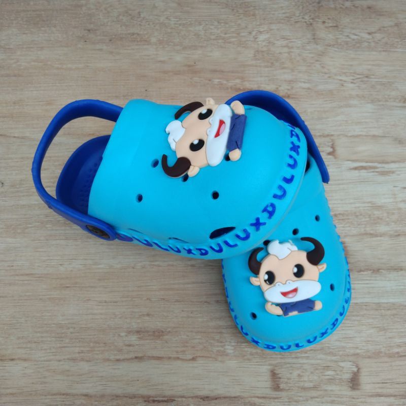 Sandal Anak Lucu Motif Sapi/Sandal Baim Karet Empuk Duluk 358E