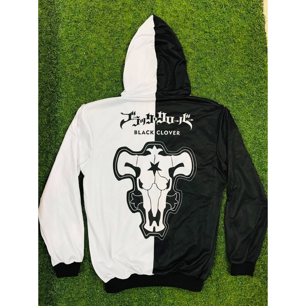 Jaket Asta Black White Black Clover