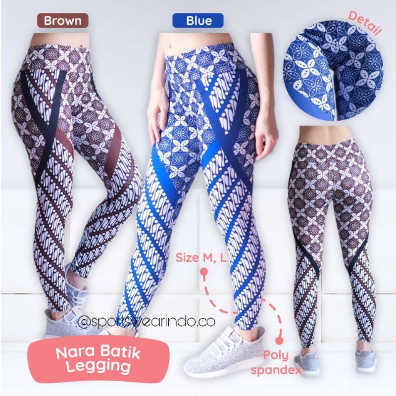 NARA BATIK LEGGING NEW / Celana Olahraga Wanita Murah