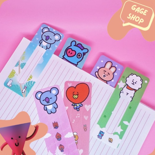 

pembatas buku plastik karakter bt21 (1 set) pembatas lucu penanda pengingat keperluan sekoah anak bisa COD termurah import