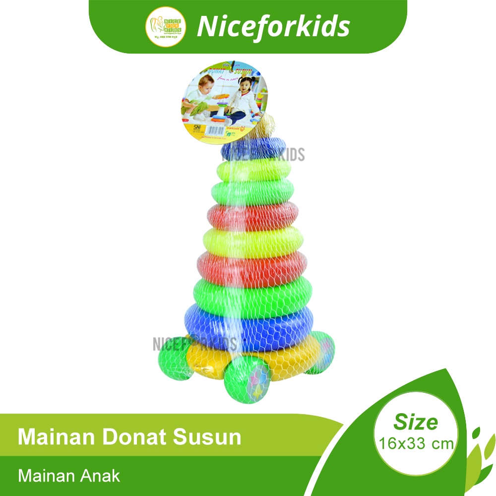 Mainan Donat Susun / Puzzle Donat / Tumpuk Ring Donat