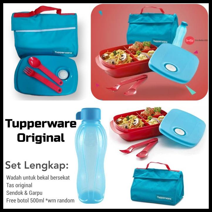 Vanila Outlets | Tupperware Set Crystalwave Bekal Lengkap Kotak Makan Tas Ori Promo