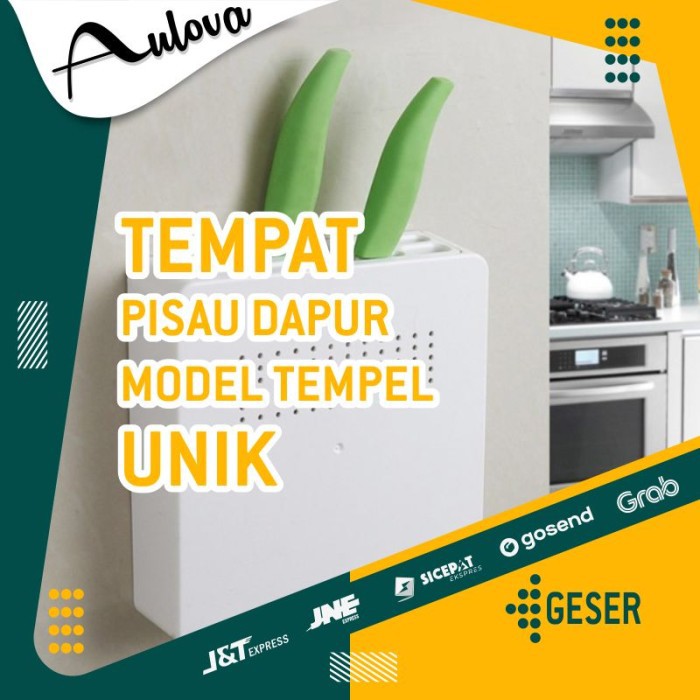 Rak Tempat Pisau Tempel Peralatan Masak dan Perlengkapan Dapur Unik G5