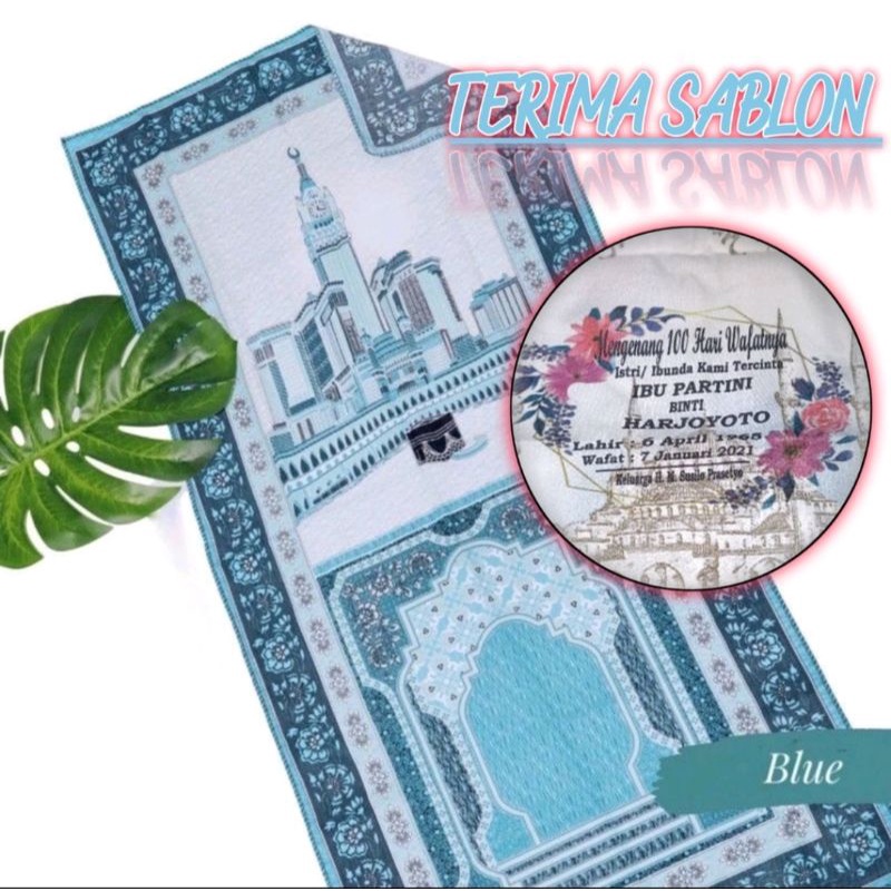 sAJADAH SATEN TRAVELING POUCH + SABLON 50 PCS