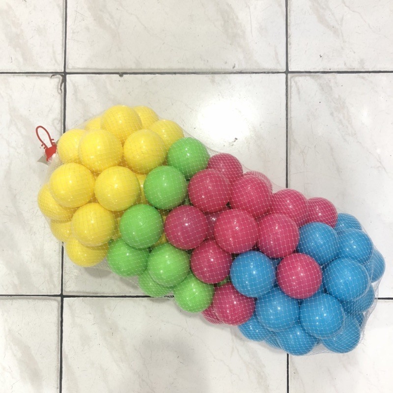 MAINAN BOLA MANDI PLASTIK ISI 100 COCOK UNTUK ISIAN KOLAM / PAGAR ANAK