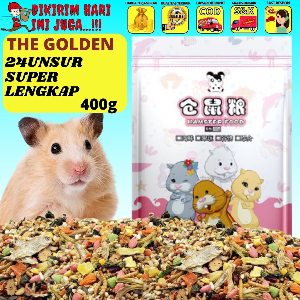 Jual MAKANAN PAKAN HAMSTER FOOD SUPER LENGKAP 24 UNSUR PROTEIN ...