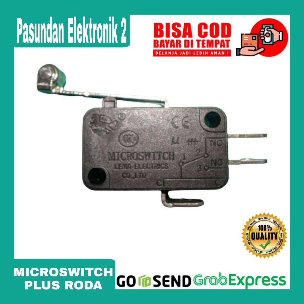 Micro switch Medium Gagang Roda 27mm 5A 220V