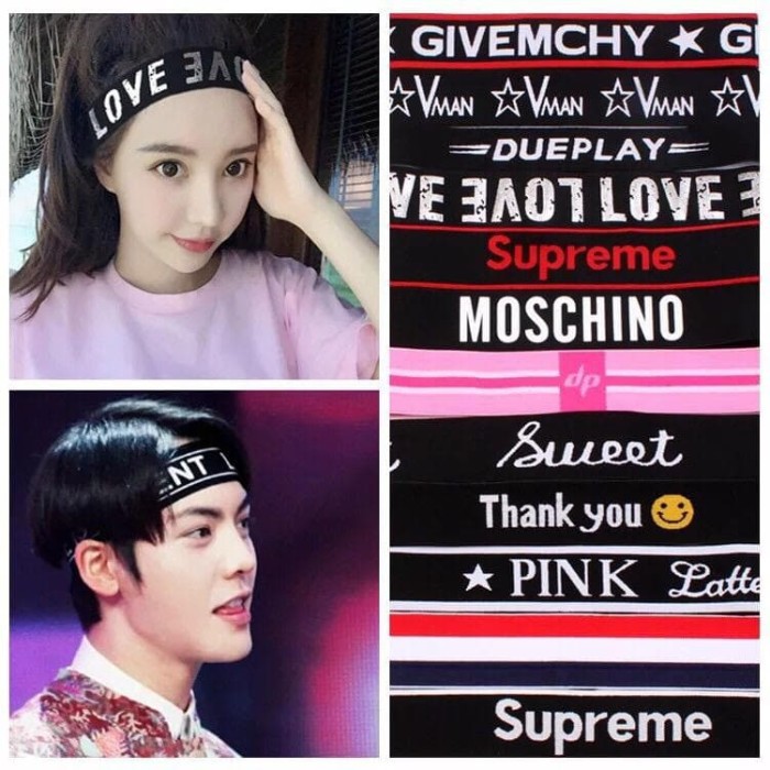 TBI Trendy Sport Headband KPOP BTS Korean Bandana Ikat Kepala Lari Fitness