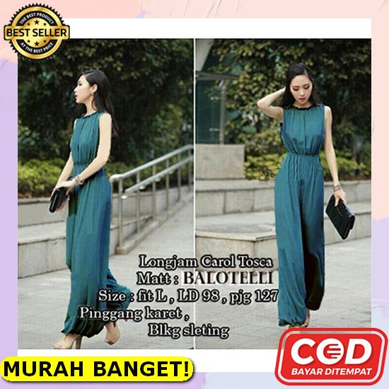Hanny Jumpsuit Wanita Jumbo Hijab Katun Adem Korean Style Ootd Panjang Perempuan Muslim Hijab Bali J