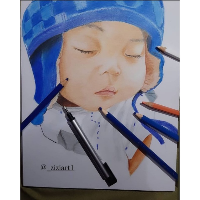 

(A3=42x30=12R) Sketsa Wajah Full Colour/sketsa wajah realism/sketsa foto