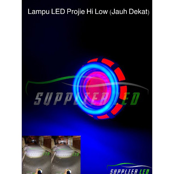 Lampu LED Projie Motor Mobil Hi Low Jauh Dekat Double AE DE RBR