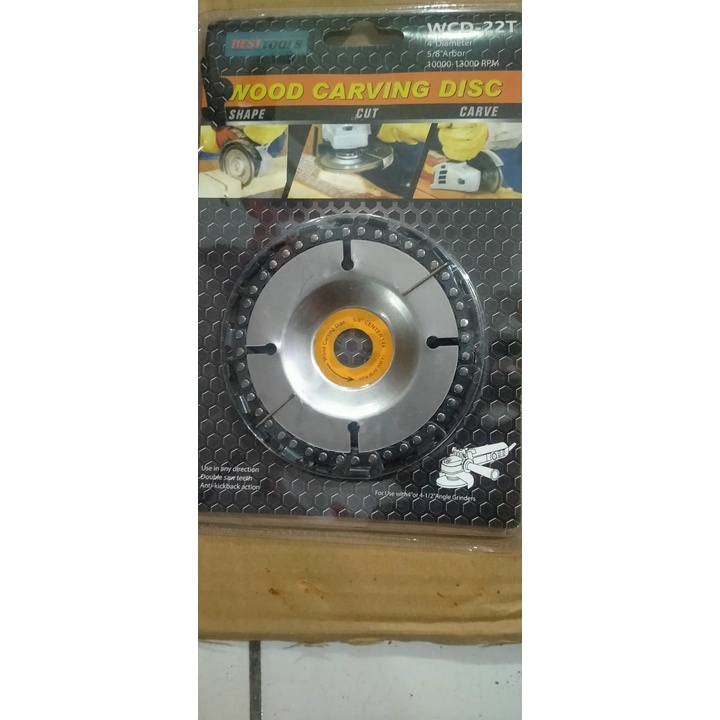 MATA GERINDA CHAINSAW WOOD CARVING DISC MATA POTONG DAN UKIR 4 INCH