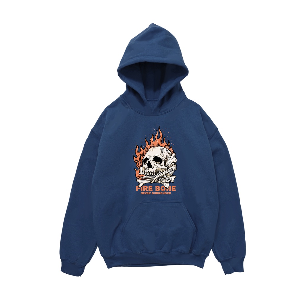 Hoodie Pria Fire Bone Sweater Pria Fleece Size M - XXL