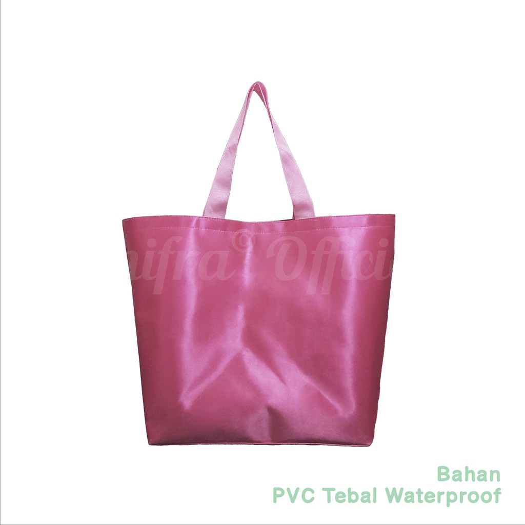 TAS BELANJA TOTE BAG SHOPPING BAG BIG SIZE WARNA POLOS SHIFRA