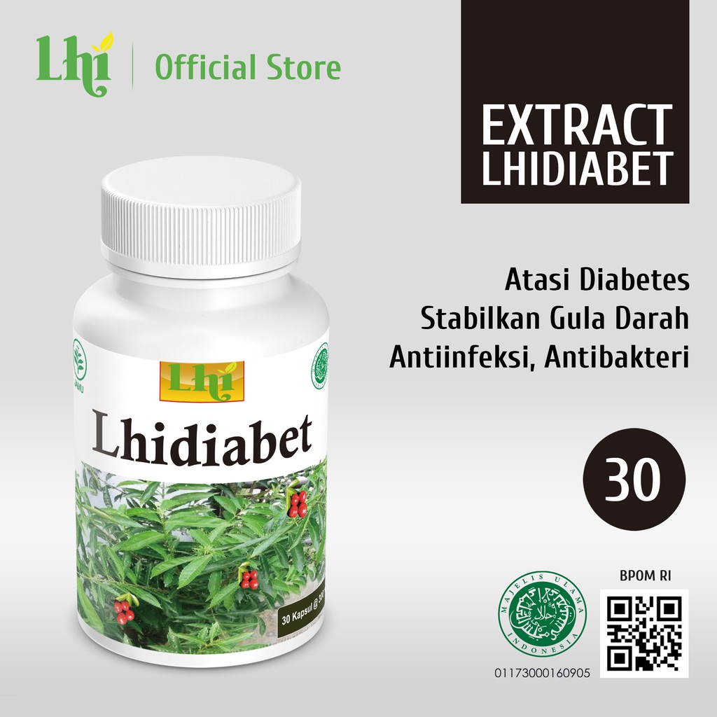 

LHIDIABET Kapsul Ekstrak Liza Herbal Untuk Diabetes atau Kencing manis