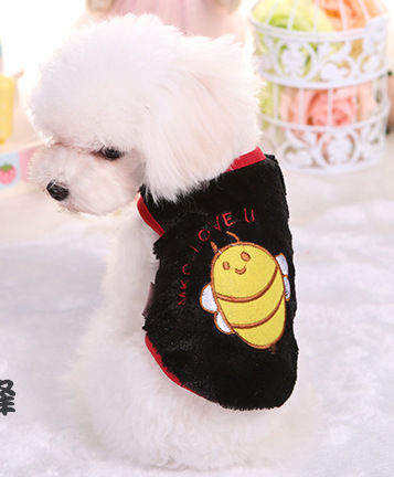 ★〓PetBest〓★Teddy Cartoon Pet Clothes Dog Puppy Clothes Plus Fleece Sweater Dog Clothes Shirt Cat Pullover