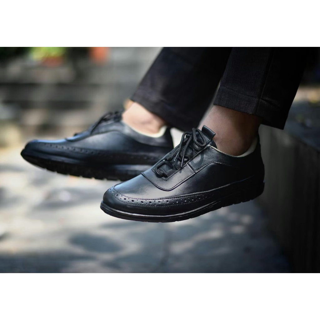 BURAY X SEPATU SNEAKERS KULIT PRIA OXFORD DEWASA WARKA KULIT ASLI PREMIUM CASUAL FORMAL SEPATU PRIA KERJA KANTOR GURU PNS PESTA RESMI NYAMAN || SNEAKERS PRIA PANSUS BERKUALITAS 2022