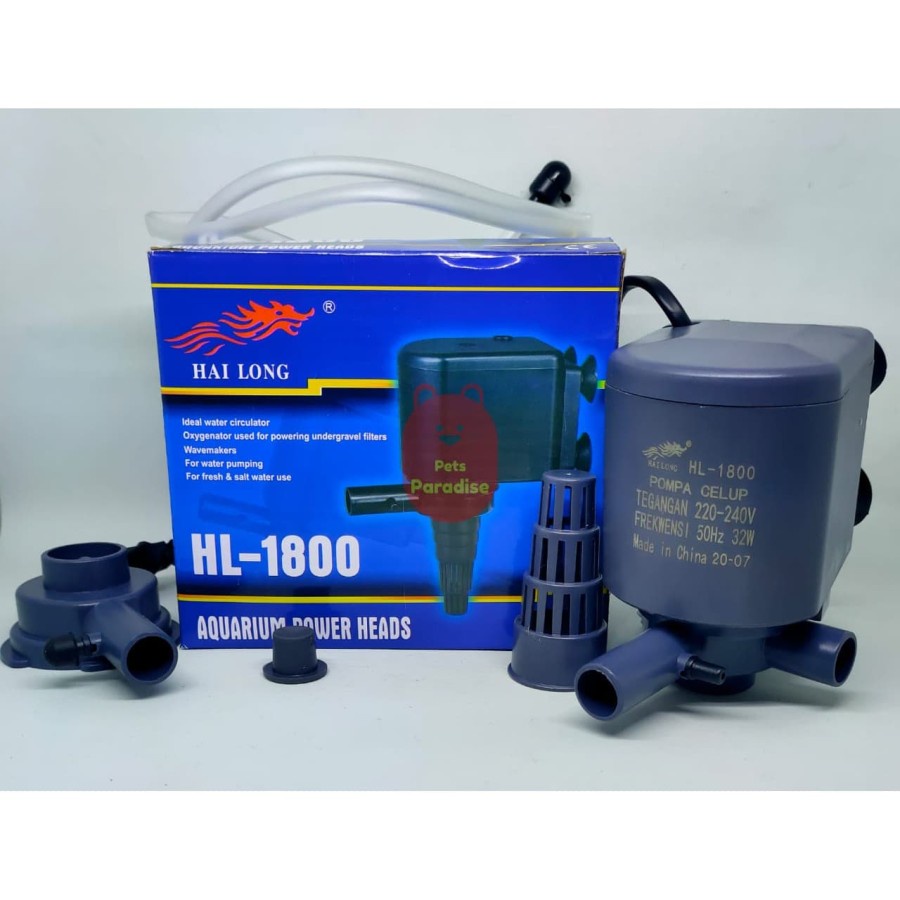 HAI LONG HL 1800 Pompa celup Air Aquarium Hidroponik Hailong 1800