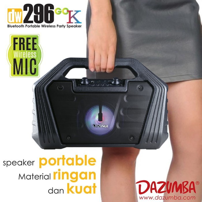 Speaker Bluetooth Dazumba DW296 GO K  Speaker Portable Karaoke + Mic Wireless