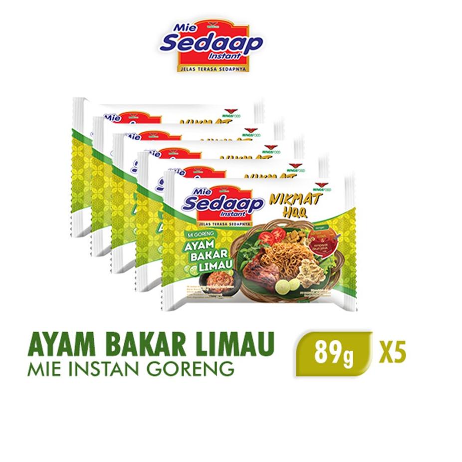 

Pasti Laris ✱ Sedaap Mie Instan Ayam Bakar Limau 89gr x5!