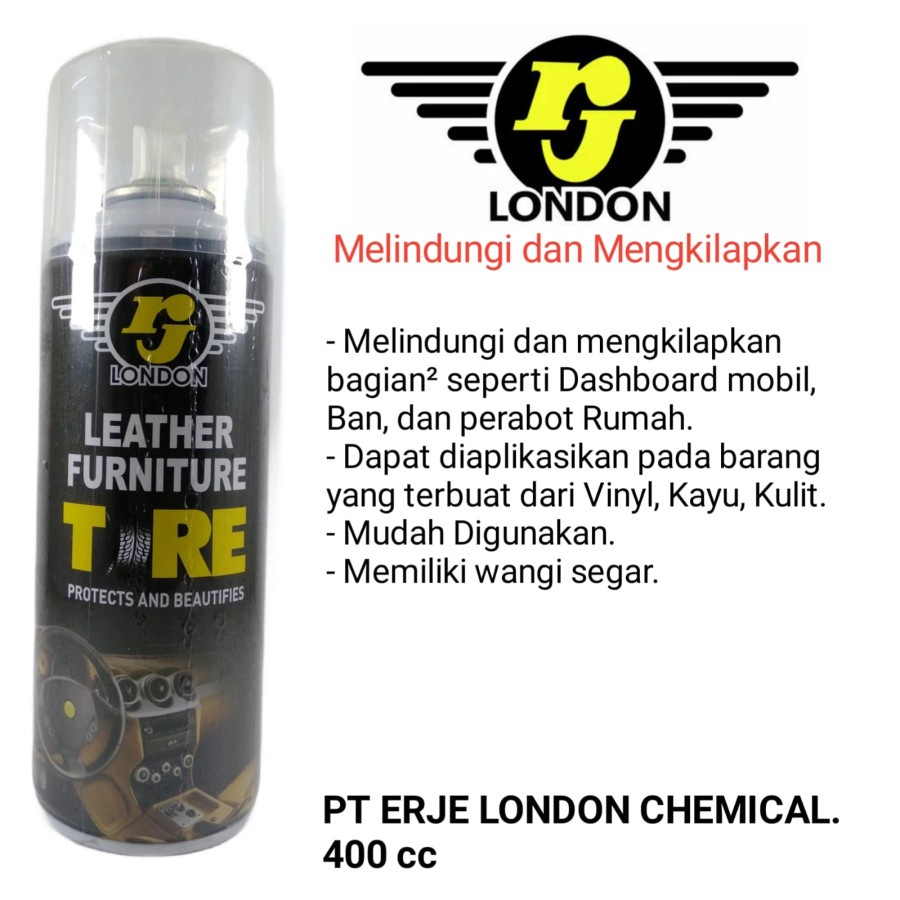 New RJ LONDON LEATHER FURNITURE TIRE Detail Polished Pengkilap Dashboard