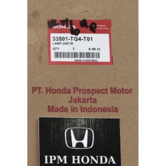 33501 33551 TG4 T01 Stop Lamp Lampu Belakang Kanan / Kiri Honda Brio 2013 2014 2015 Putih Merah